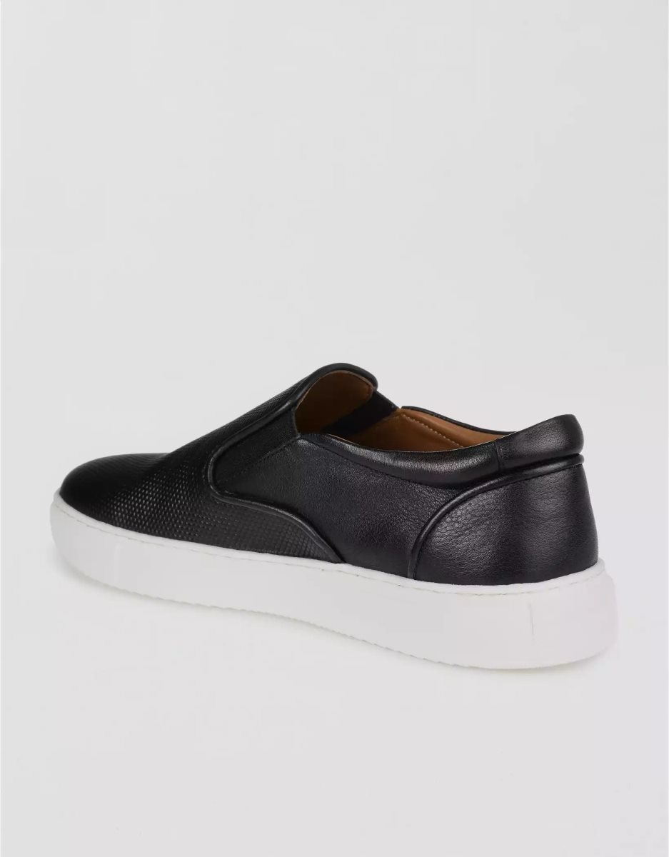 Chaussures Casual American Eagle Thomas & Vine Conley Larges Largeur Cuir Sneaker Noir Homme | CJQ-30352456